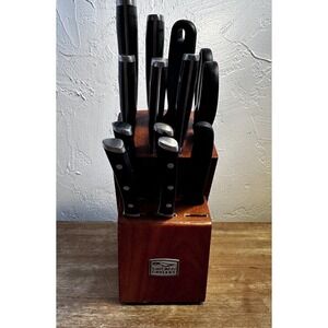 Chicago Cutlery 13 Piece Knife Set With Block-missing One Piece